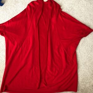 Michael Kors Red Duster Long Cardigan Knit